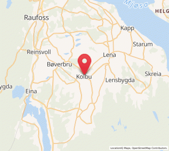 Map of Kolbu, Innlandet