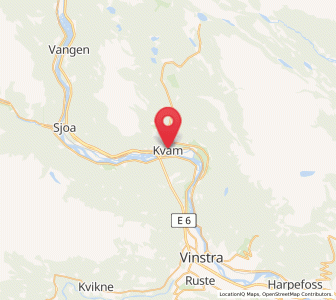 Map of Kvam, Innlandet