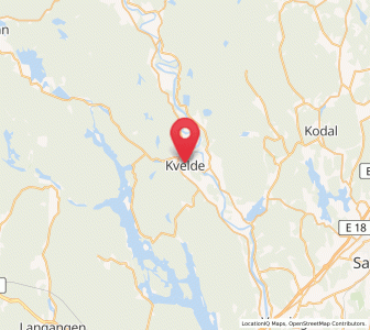 Map of Kvelde, Vestfold og Telemark