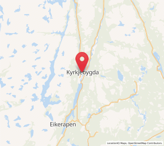 Map of Kyrkjebygda, Agder