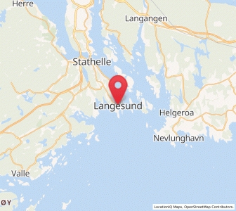 Map of Langesund, Vestfold og Telemark