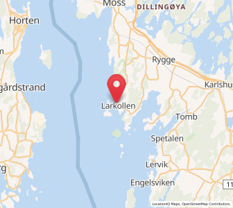 Map of Larkollen, Viken