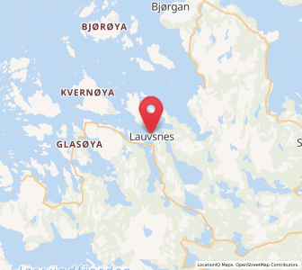 Map of Lauvsnes, Trøndelag