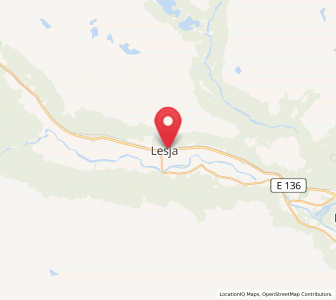 Map of Lesja, Innlandet