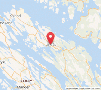 Map of Lindås, Vestland