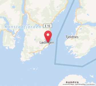 Map of Lødingen, Nordland
