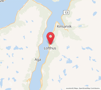 Map of Lofthus, Vestland