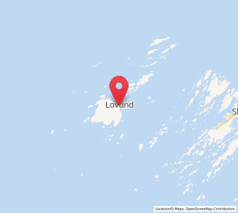 Map of Lovund, Nordland