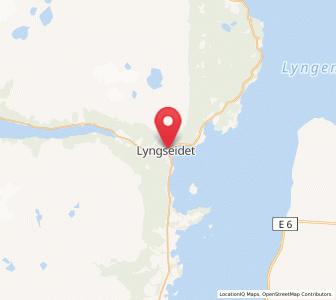 Map of Lyngseidet, Troms og Finnmark