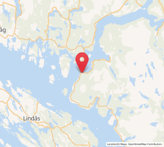 Map of Masfjorden, Vestland
