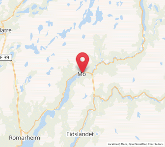 Map of Mo, Vestland