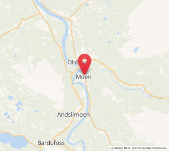 Map of Moen, Troms og Finnmark
