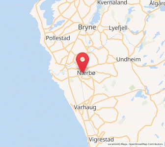 Map of Nærbø, Rogaland