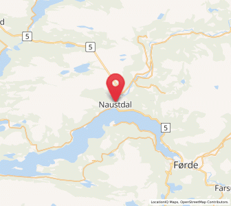 Map of Naustdal, Vestland