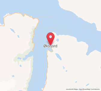 Map of Øksfjord, Troms og Finnmark