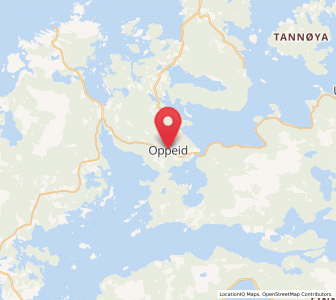 Map of Oppeid, Nordland