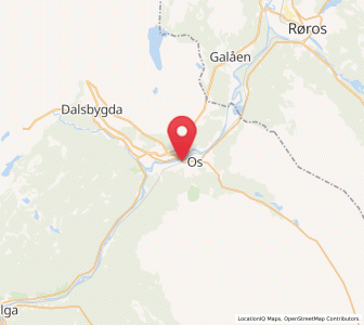 Map of Os, Innlandet