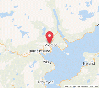 Map of Øystese, Vestland