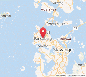 Map of Randaberg, Rogaland