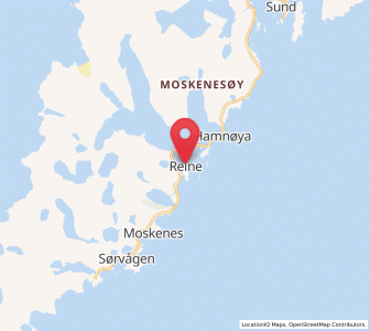 Map of Reine, Nordland