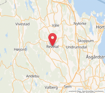 Map of Revetal, Vestfold og Telemark