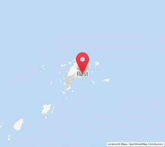 Map of Røst, Nordland