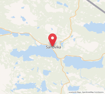 Map of Sandvika, Trøndelag