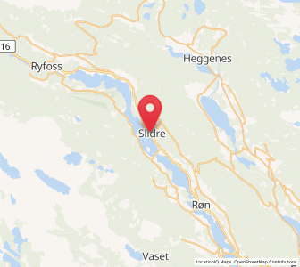 Map of Slidre, Innlandet