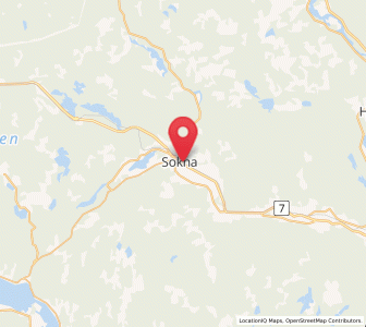 Map of Sokna, Viken