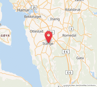 Map of Stange, Innlandet