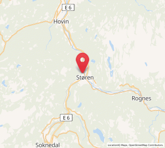 Map of Støren, Trøndelag