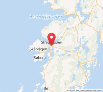 Map of Straume, Nordland