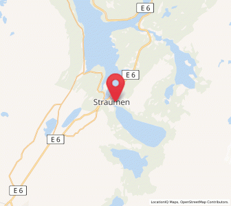 Map of Straumen, Nordland