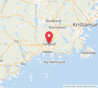 Map of Tangvall, Agder