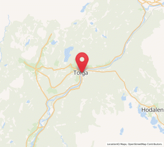 Map of Tolga, Innlandet