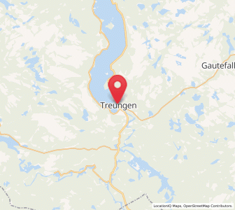 Map of Treungen, Vestfold og Telemark