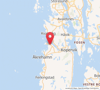 Map of Vedavågen, Rogaland