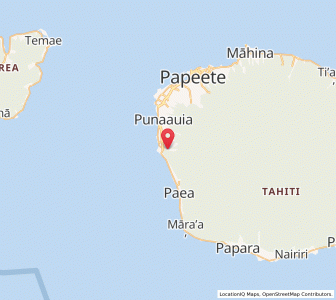Carte : Punaauia, Îles du Vent