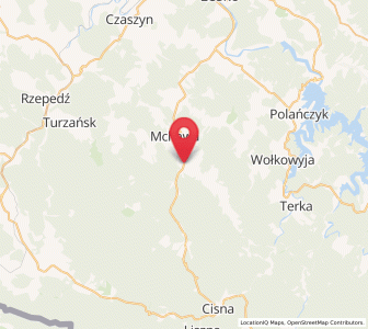 Map of Baligród, Subcarpathia