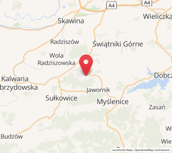Map of Bęczarka, Lesser Poland