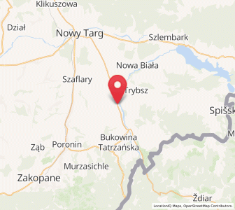 Map of Białka Tatrzańska, Lesser Poland