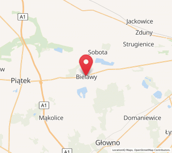 Map of Bielawy, Łódź Voivodeship