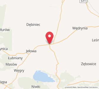 Map of Bierdzany, Opole Voivodeship