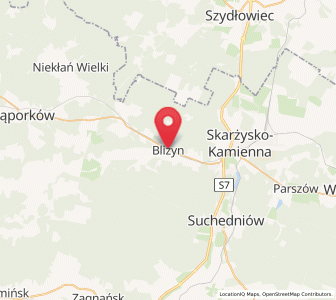Map of Bliżyn, Świętokrzyskie