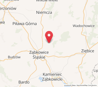 Map of Bobolice, Lower Silesia