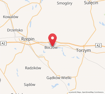 Map of Boczów, Lubusz