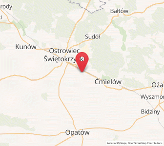 Map of Bodzechów, Świętokrzyskie