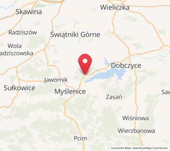 Map of Borzęta, Lesser Poland