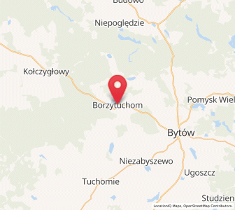Map of Borzytuchom, Pomerania