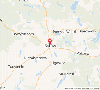 Map of Bytów, Pomerania